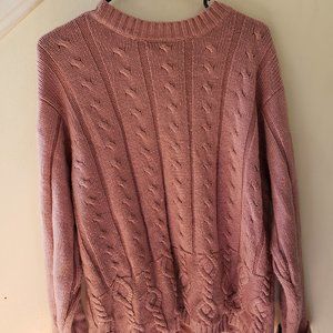 Pink Blush Fall Sweater
